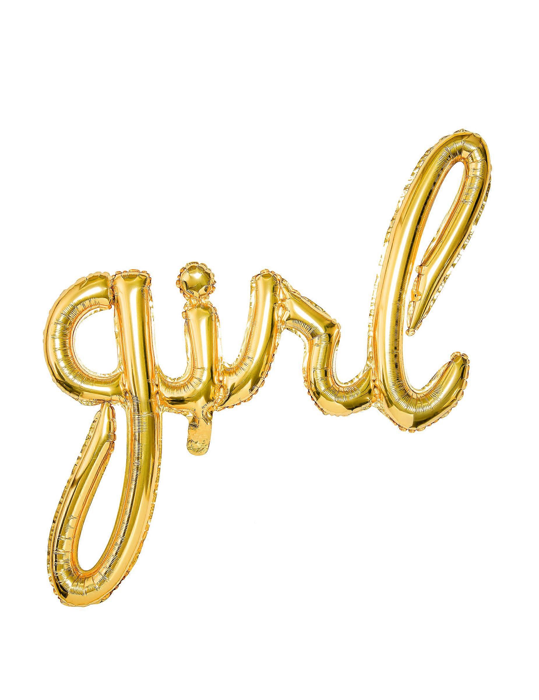 Gold girl foil balloon 77 x 70 cm