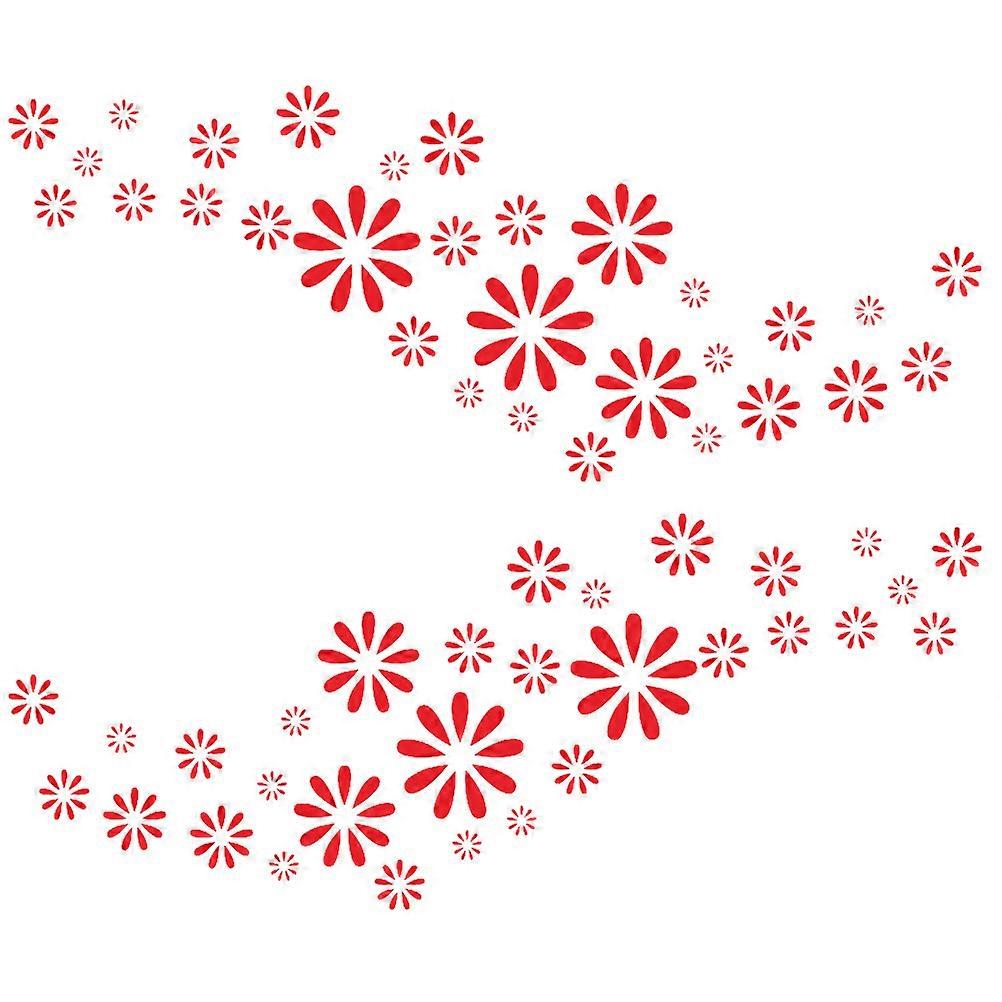 Car Decal Ornament Fresh and Natural Design Red 10X10cm PVC Protect Paint 2Pack