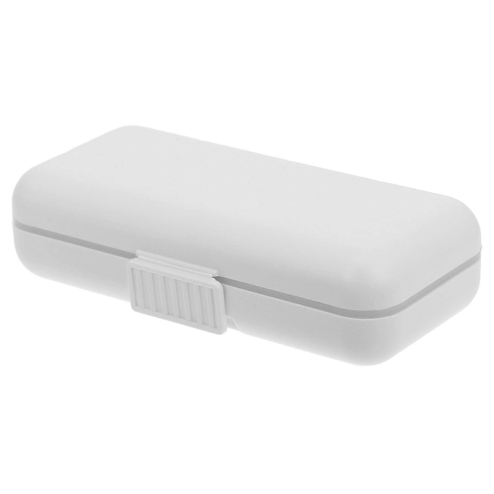 Mini Square Storage Box Rectangular Clear Plastic Storage Containers Box With Hinged Lid Dustproof Business Trips 1Pcs