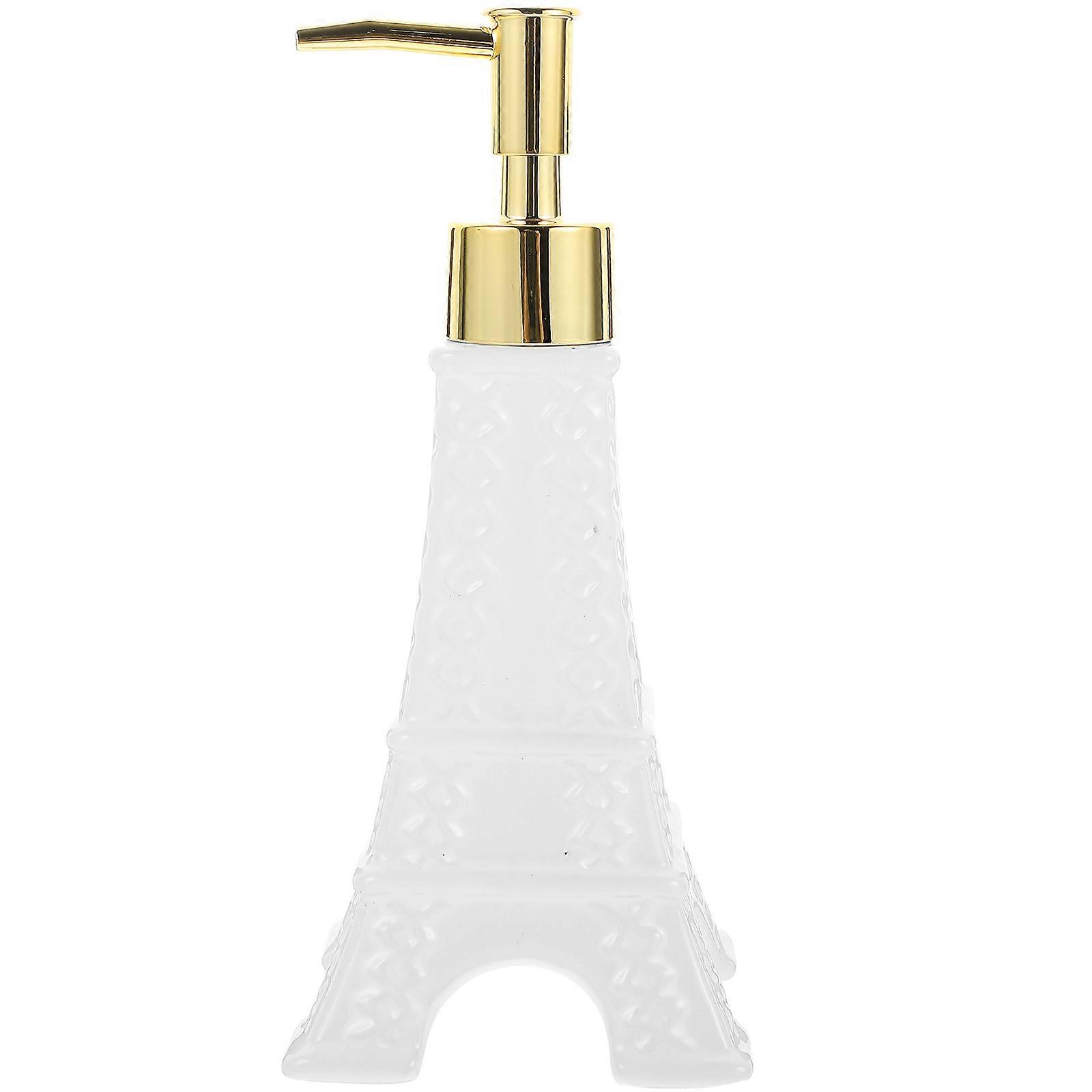 Liquid Soap Lotion Dispenser Eiffel Tower Design Ceramic Material Kitchen 1Set