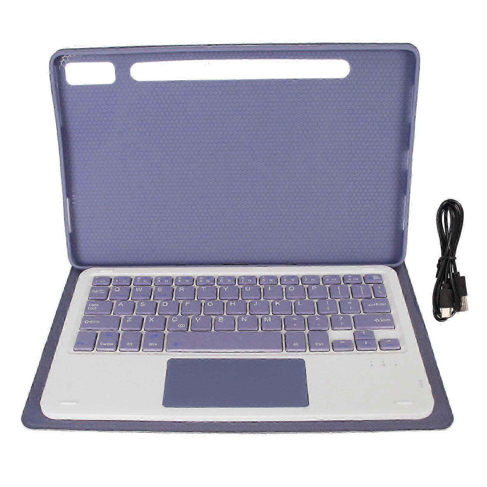 Tablet Keyboard Case for a Brand Tablet, 11.2in Case with Pen Holder Trackpad, Purple