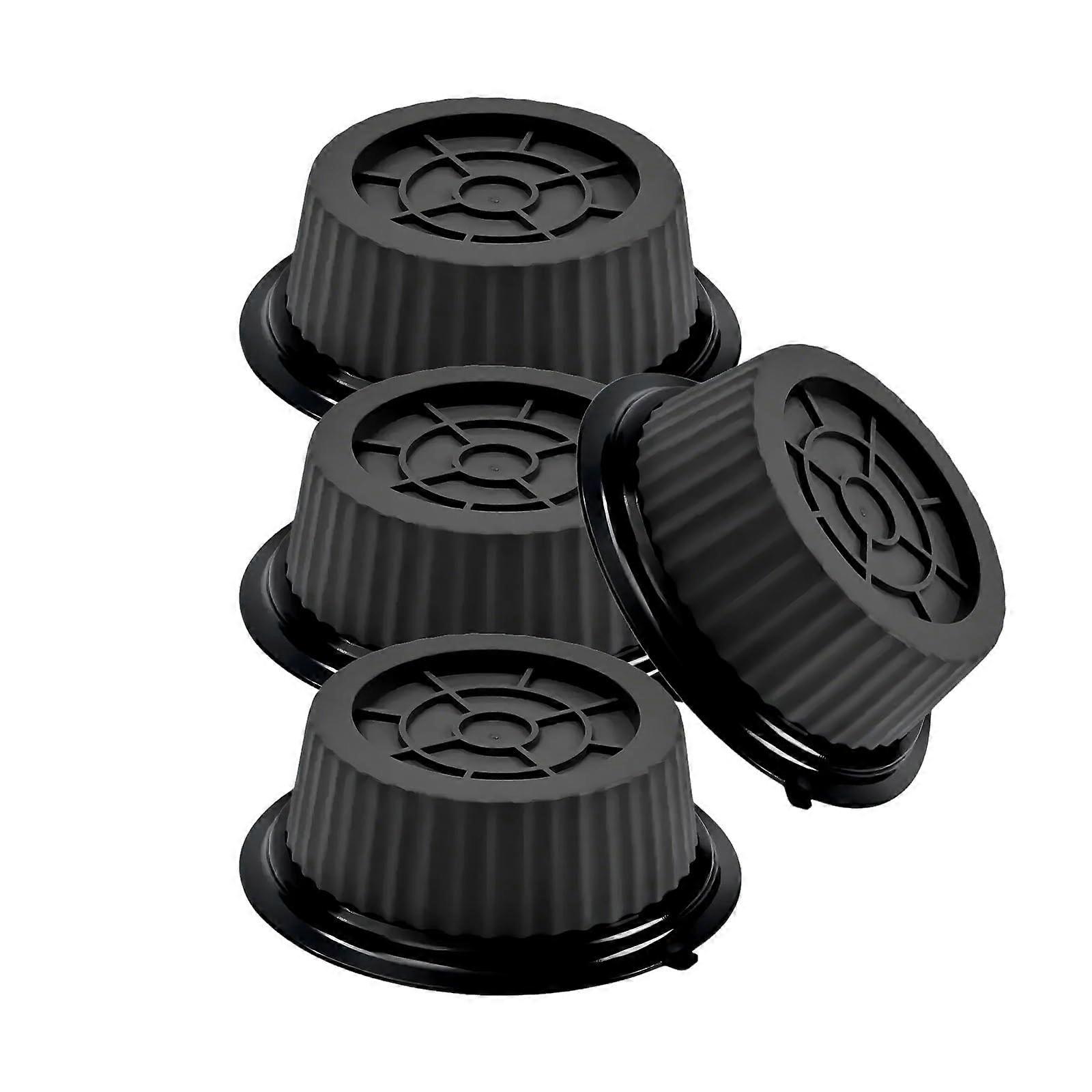 AntiVibrationPads Washing machine support, Slipresistant Noisereducing Washing machine foot pads (Black, 4 pack) 4 pack Black