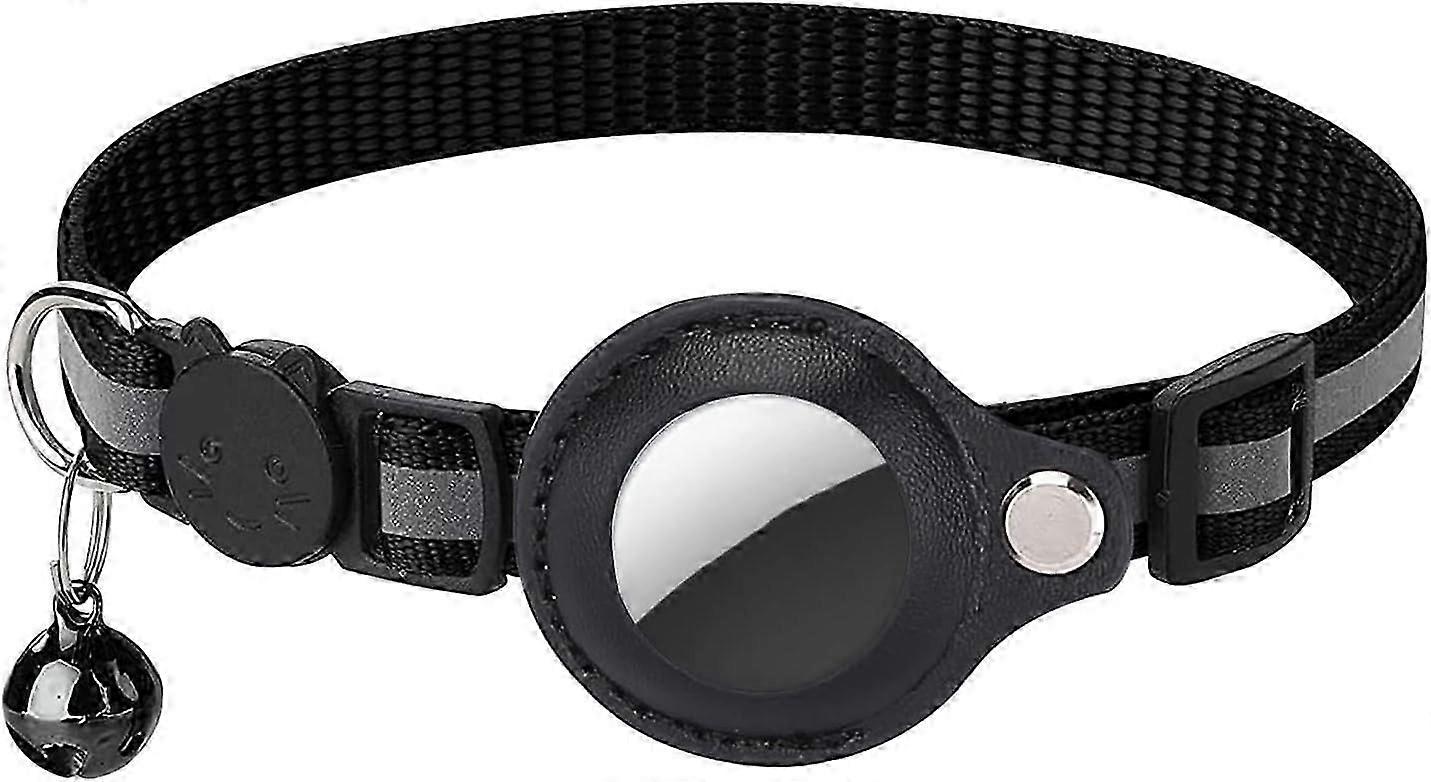 Pet Collar Reflective Adjustable Strap with Little Bell Cat Pattern Button