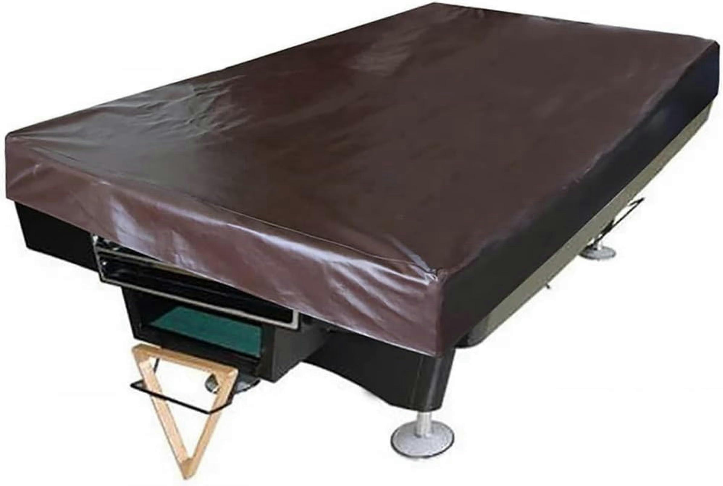 Snooker and Billiard Table Cover 2.44 m, Waterproof, UV-resistant, Brown, with Drawstring, 7ft-90x51x7 in