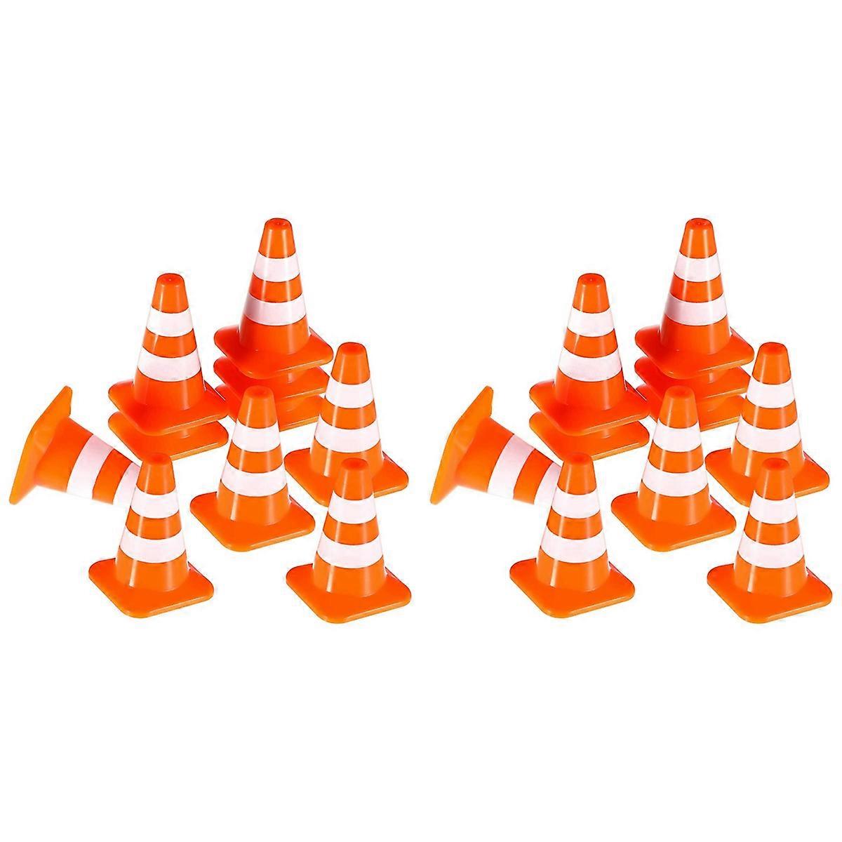 10Pcs Miniature Road Cones Construction Cones Kids Traffic Cones Toys