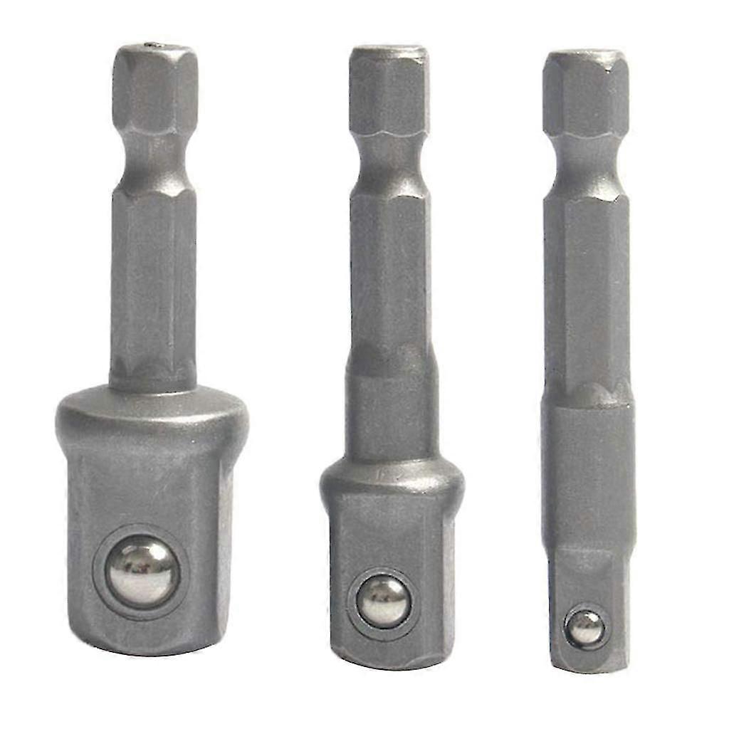 3pcs 1/2" 3/8" 1/4" Hexagonal Handle Square Head Sleeve Rod Extension Rod