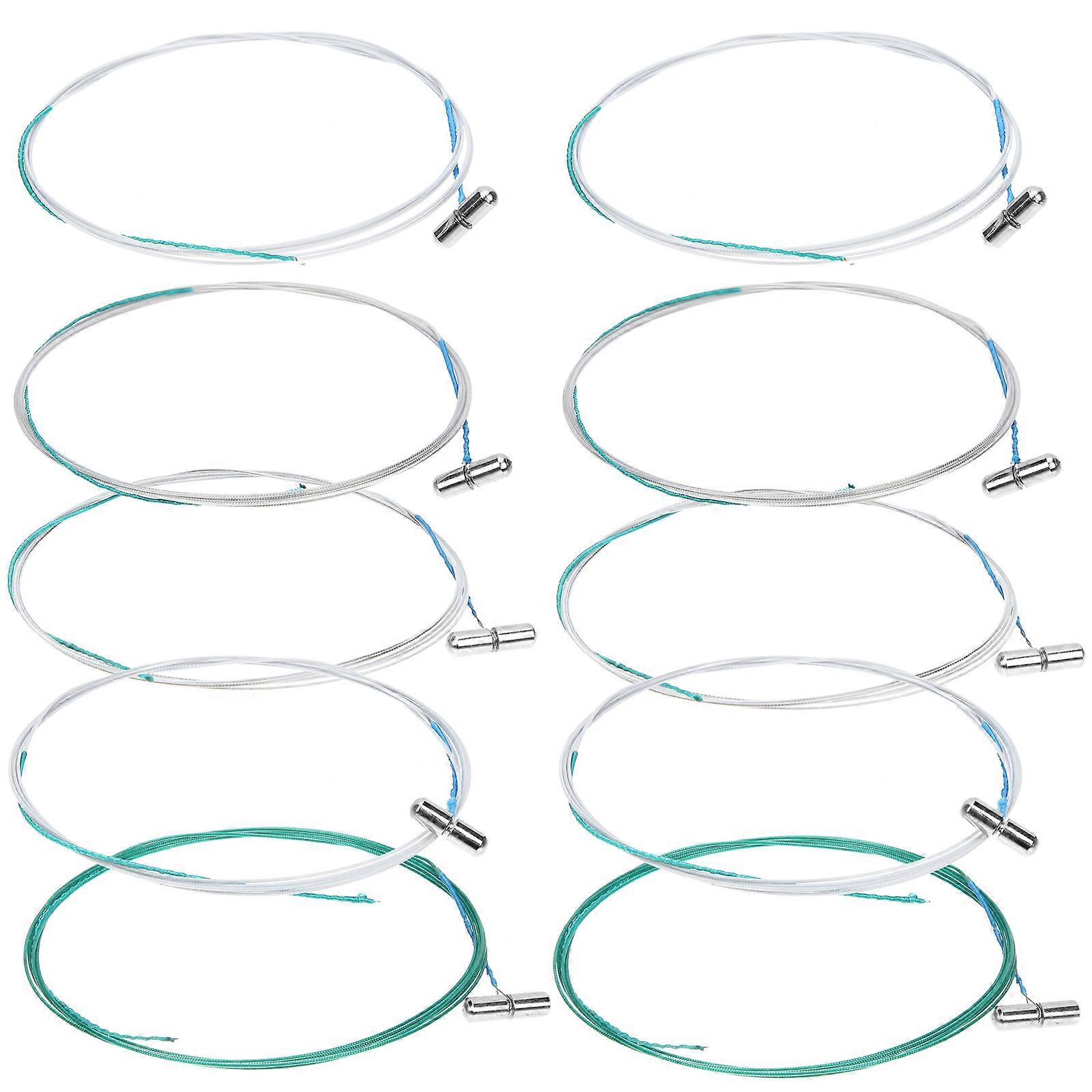 Universal Guzheng Strings Kit For Replacement Music Practice 10Pcs Metal Professional Sound Assorted Color