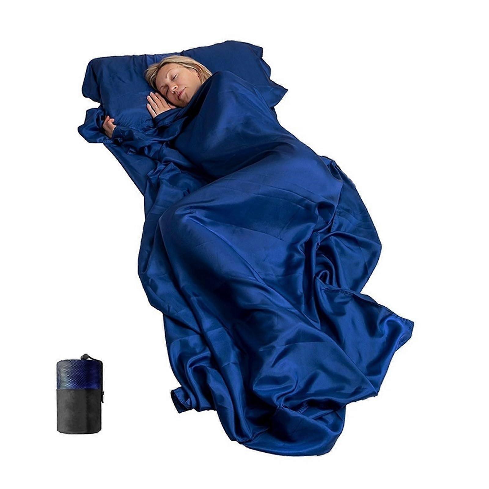Microfiber sleeping bag liner, travel sheet, lightweight for adults, 91.4x221.6cm