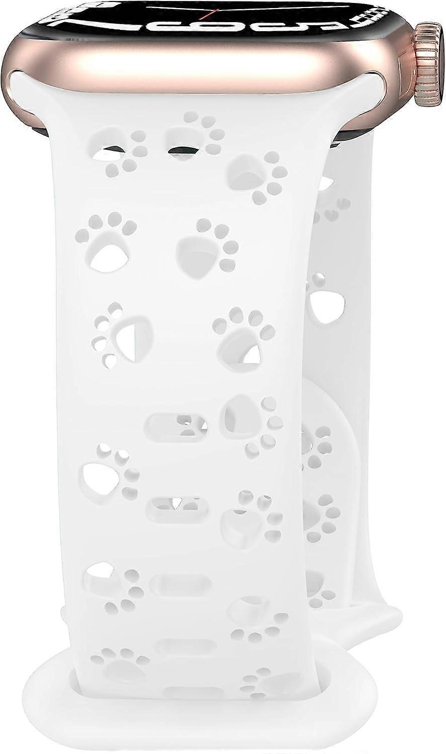 Silicone strap compatible with Apple Watch strap, hollow design wristband soft and breathable strap