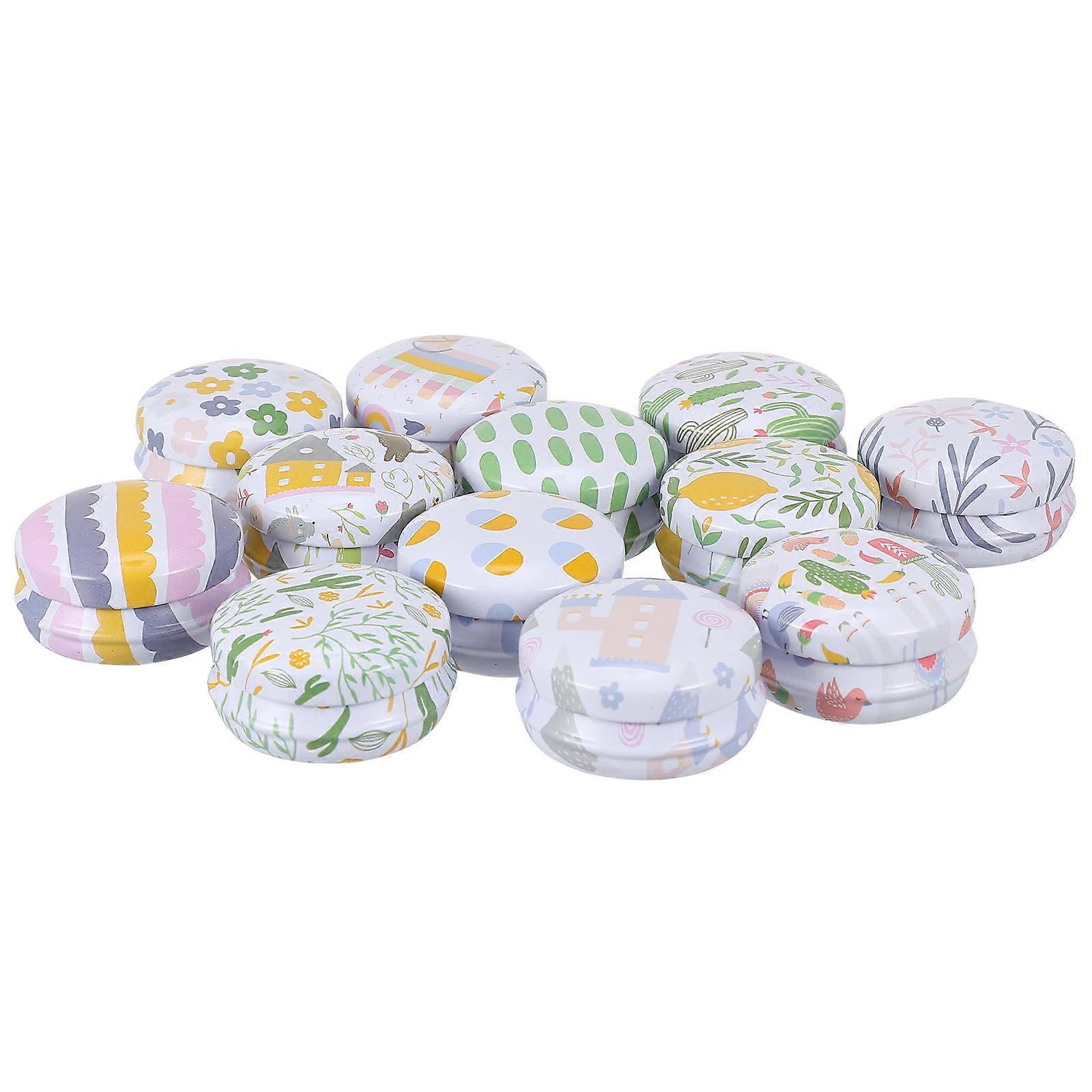 Candle Making Container Diy Crafts Storage Tinplate Jars Hobbyists Round Containers Assorted Color 12Pcs