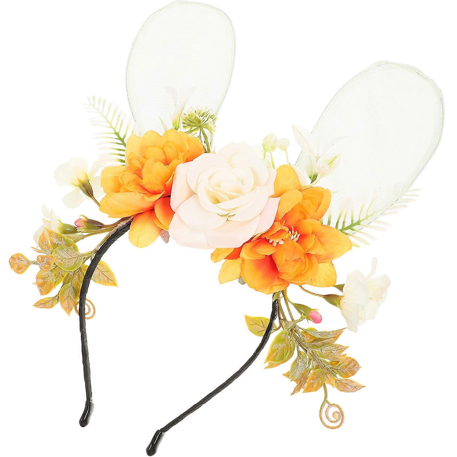 زهرة أرنب الأذن عقال الأطفال الزي مطابقة المواد المخملية 1 مجموعة