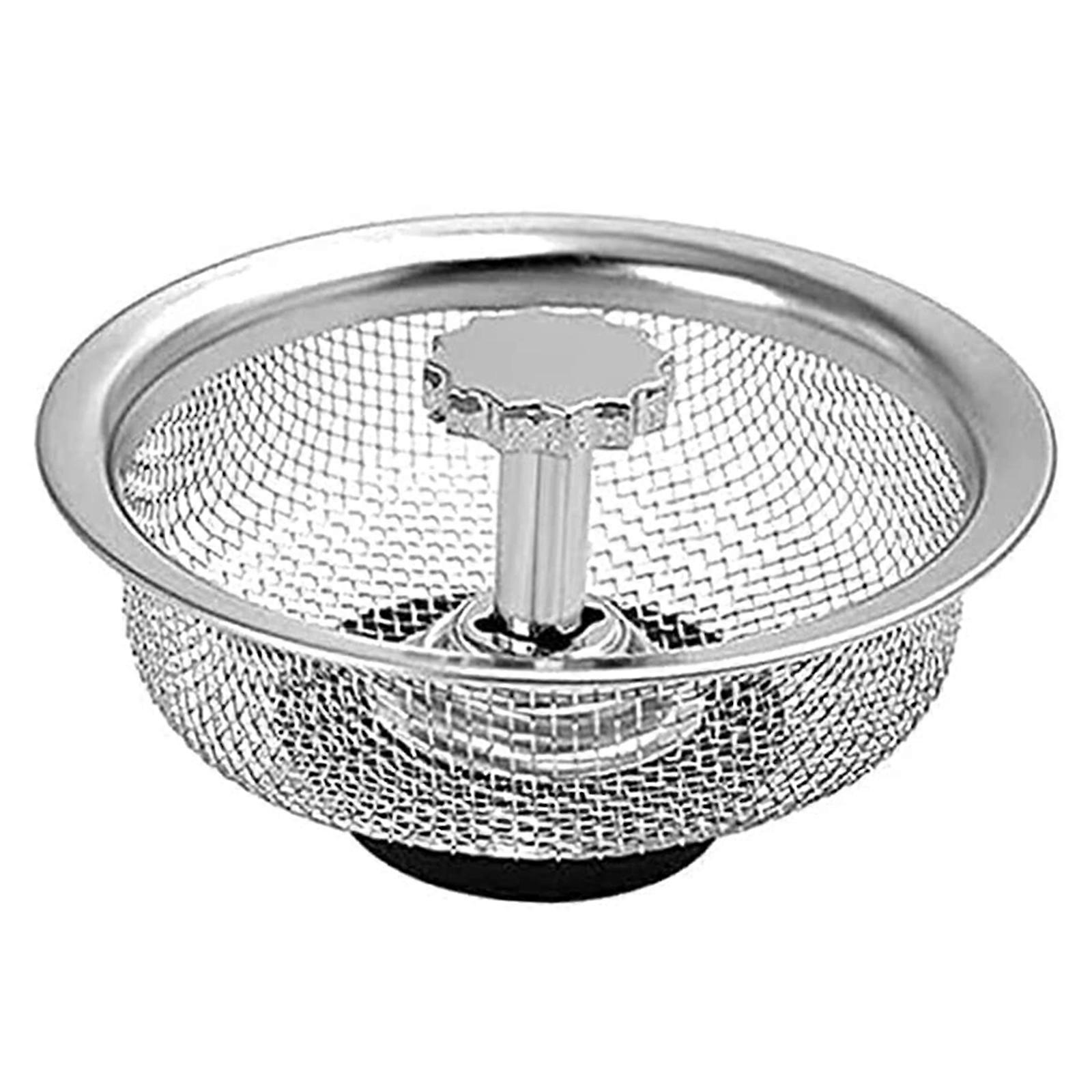 Sink Filter with Movable Handle, Designed for Easy Cleaning and Durability, Prevents Clogging in Your Garbage Disposal, Stainless Steel Strainer