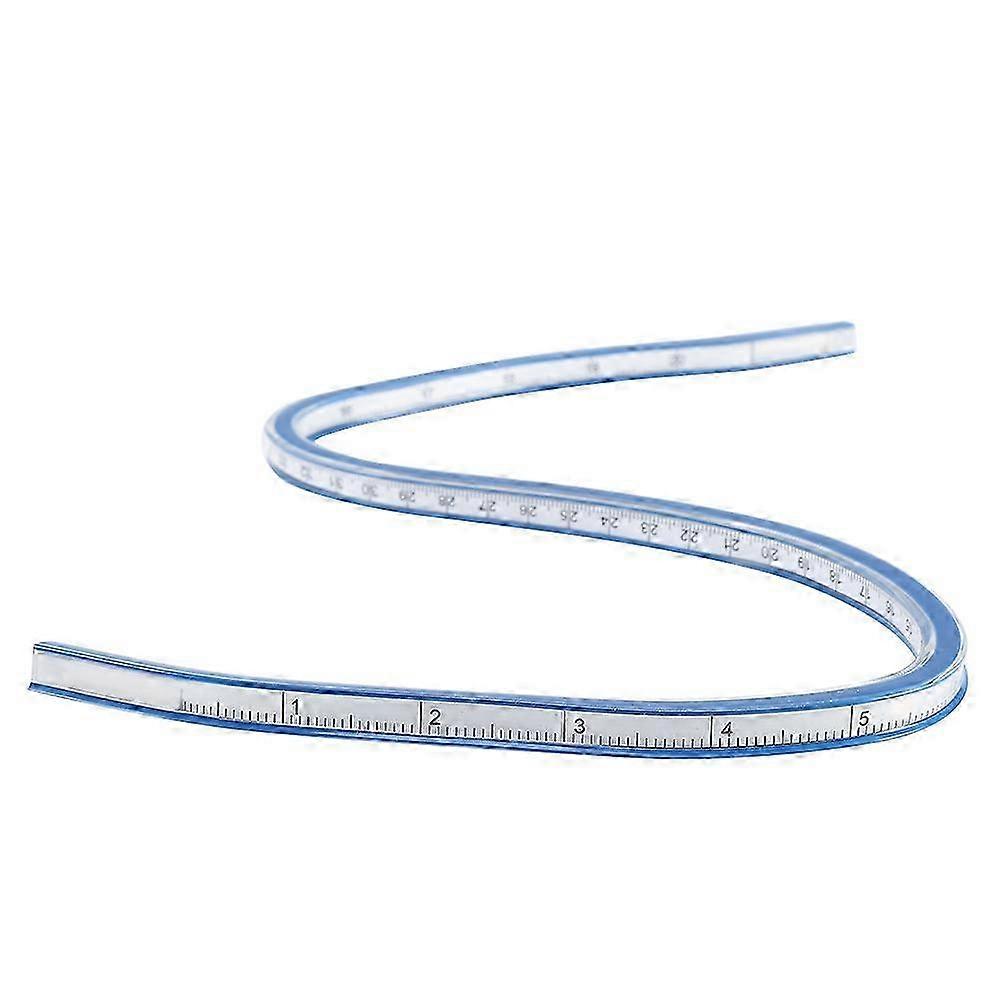 50cm Flexible Plastic Curve Ruler Drawing Sleeve Cloth Plotting Tool for Engineering Use