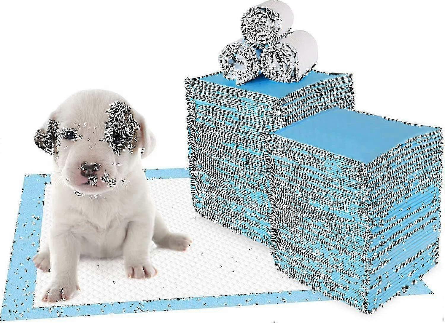 100 حزمة منصات تدريب جرو للكلاب الحيوانات الأليفة بول ماصة المرحاض بول وي حصيرة المضادة للانزلاق مانعة للتسرب (100 حزمة -45 * 33 سم)