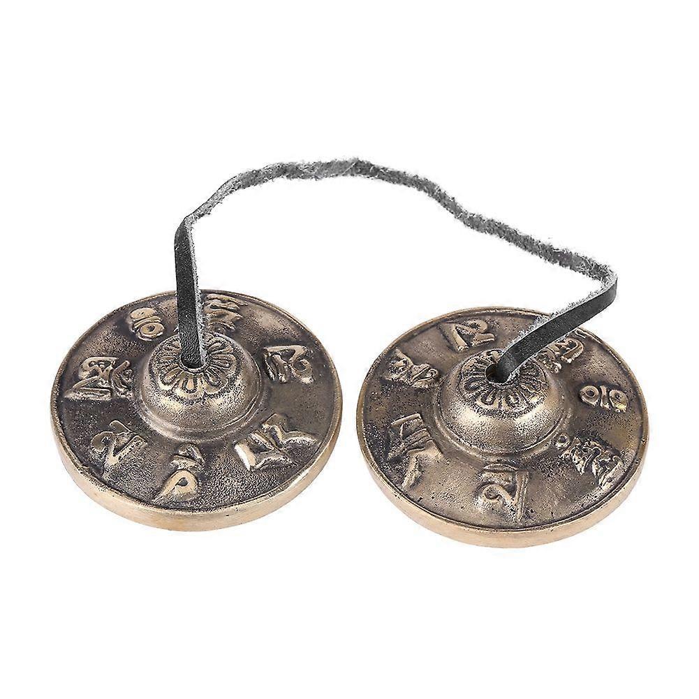 2025 Latest Model Buddhism Handmade Brass Finger Cymbals Bells Religious