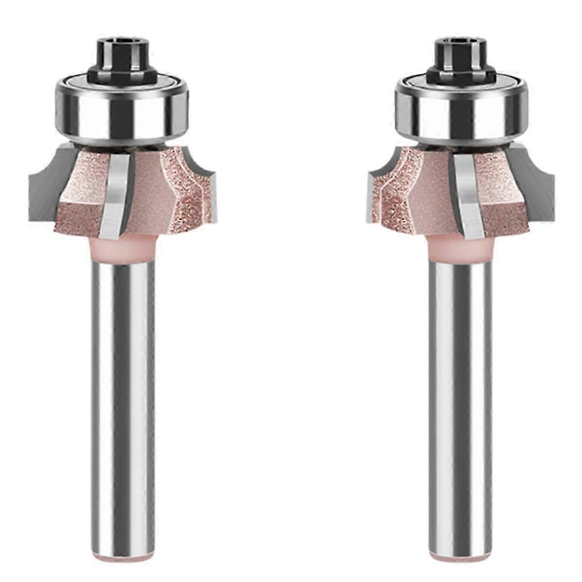 6mm Shank  4 Slot Router Set Forward and Reverse Woodworking Router R2 Trimming Tool 2 P Edition 0704