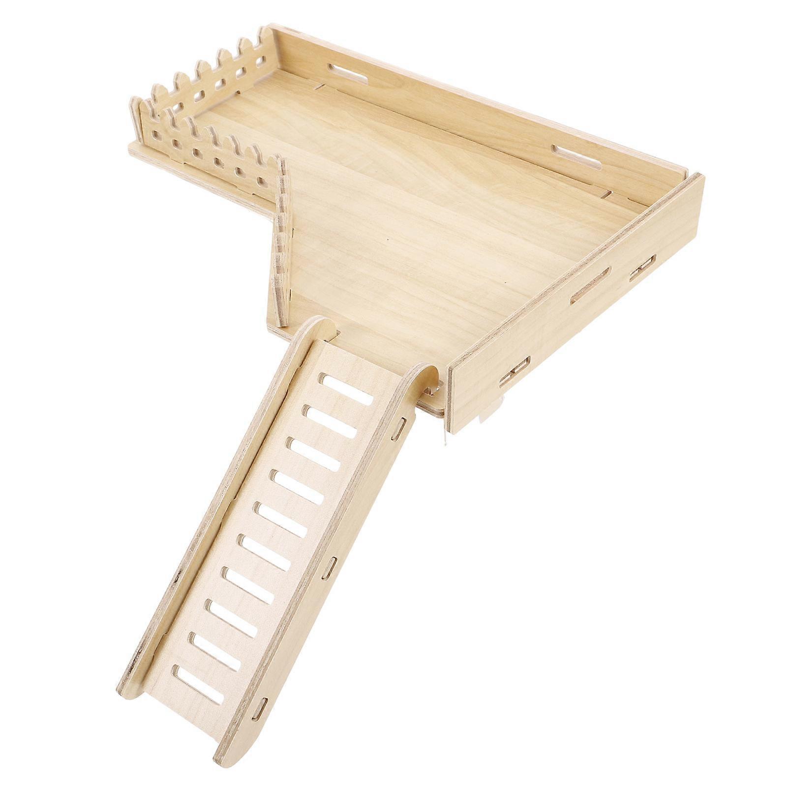 Durable Funny Platform with Ladder for Hamsters, Guinea Pigs, Gerbils, and Small Pets – Great for Climbing, Playing, and Engaging Exercise