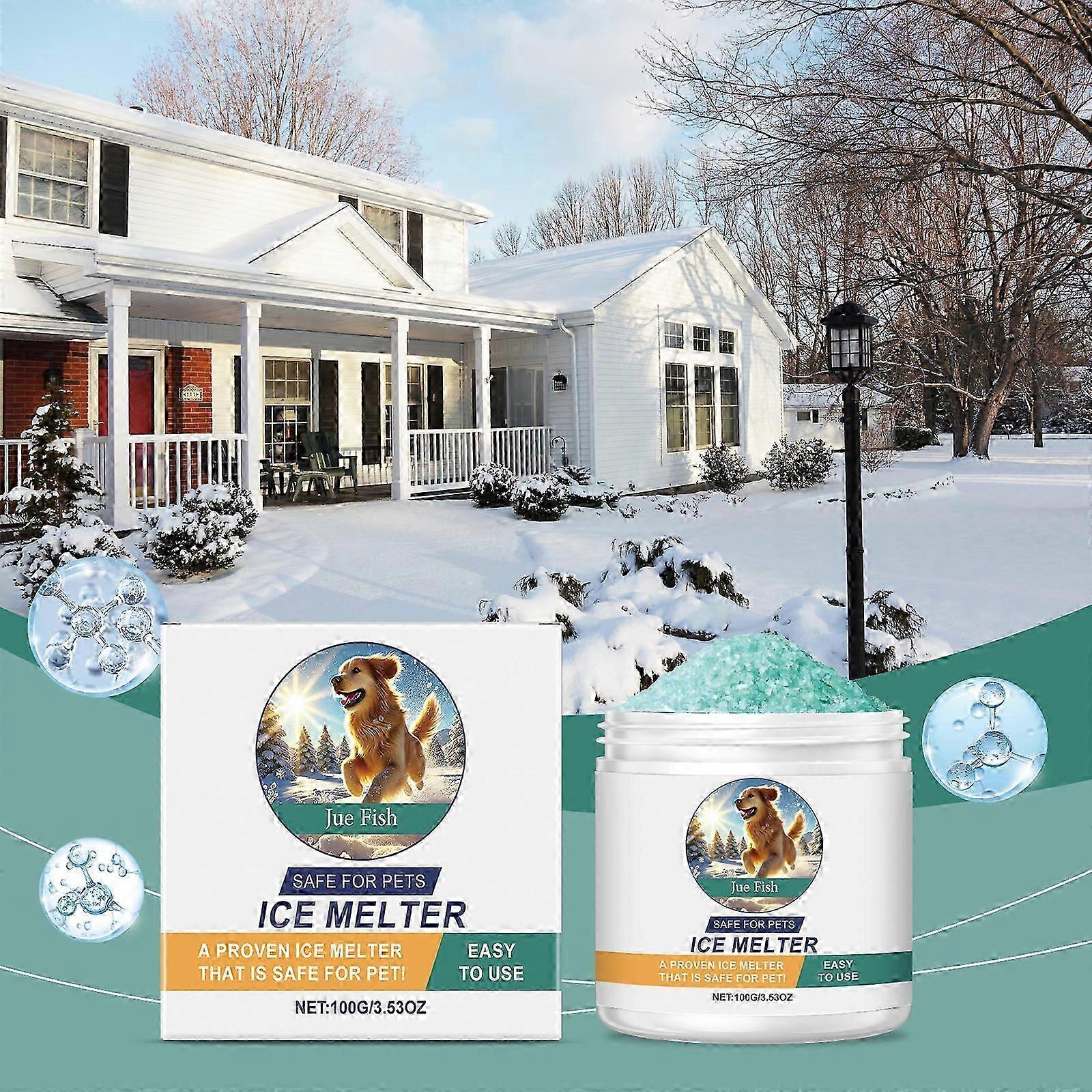 Pet Safe Ice Melt Safe for Concrete - Αλάτι χιονιού Ice Melt Φιλικό προς τα κατοικίδια, πράσινο αλάτι για αφαίρεση χιονιού και πάγου, αλάτι πεζοδρομίου, αλάτι δρόμου, λιωμένο χιόνι