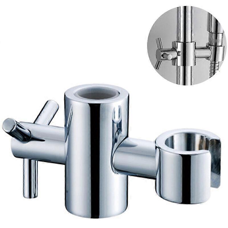 Hand shower bracket replacement For sliding bar height and angle adjustable. Shower head bracket made of solid brass, silver 24mm / 25mm