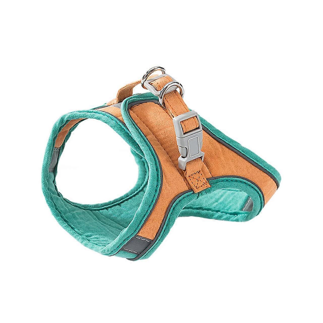 Adjustable Cat Harness with Leash, Reflective Design, Breathable, Fits Small Cats and Kittens, Orange Green Color