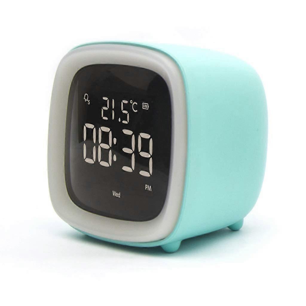 Digital Cute Pet TV Alarm Clock for Kids with Temperature Display, Calendar, Snooze, and Timer Night Light