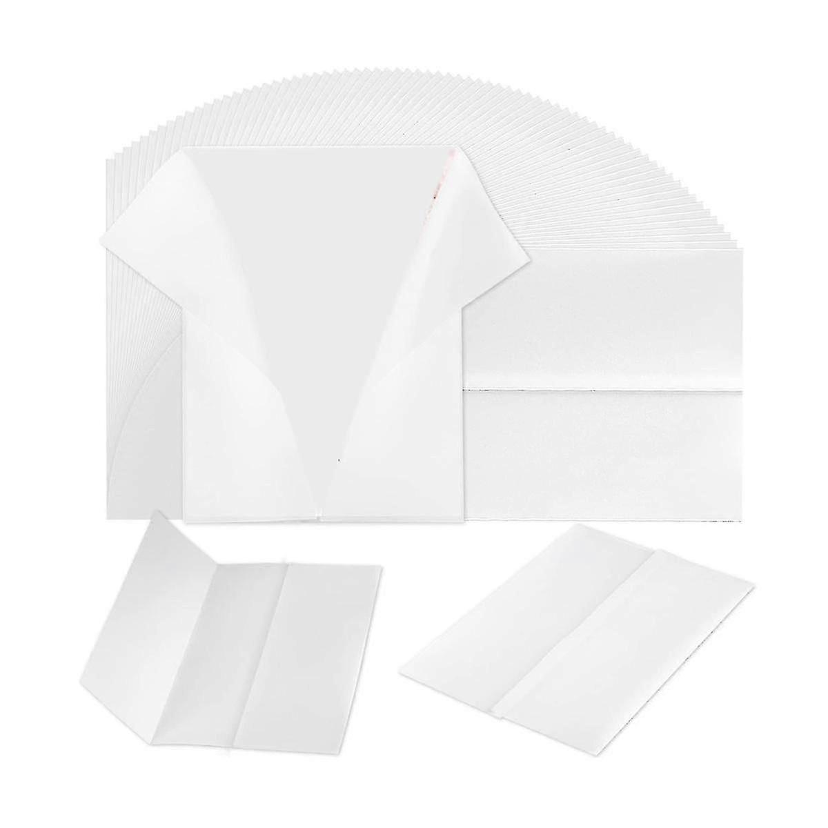 120Pcs Pre-Folded Vellum Paper, Printable Vellum Jackets Translucent Vellum Paper 5X7 Inch Vellum Paper Wraps jn