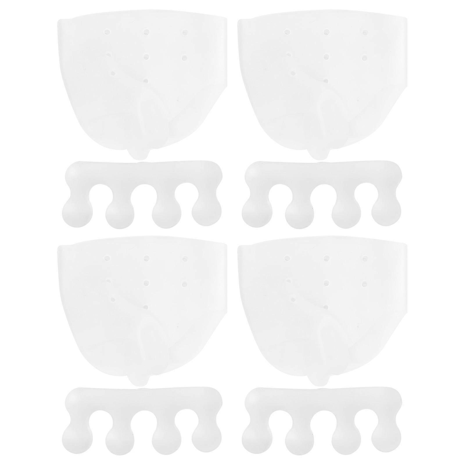 2 Set Transparent Silicone Thumb Valgus Orthosis Set Toe Separator Corrector Straightener