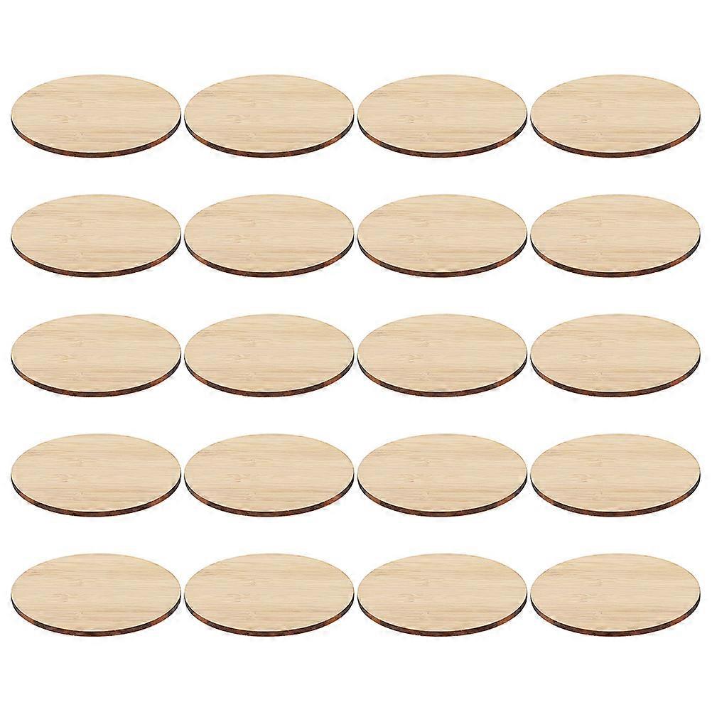 DIY Painting Piece Unfinished Cutouts For Home Pastime Artists Students Bamboo 5x5cm 0.2cm 20Pack