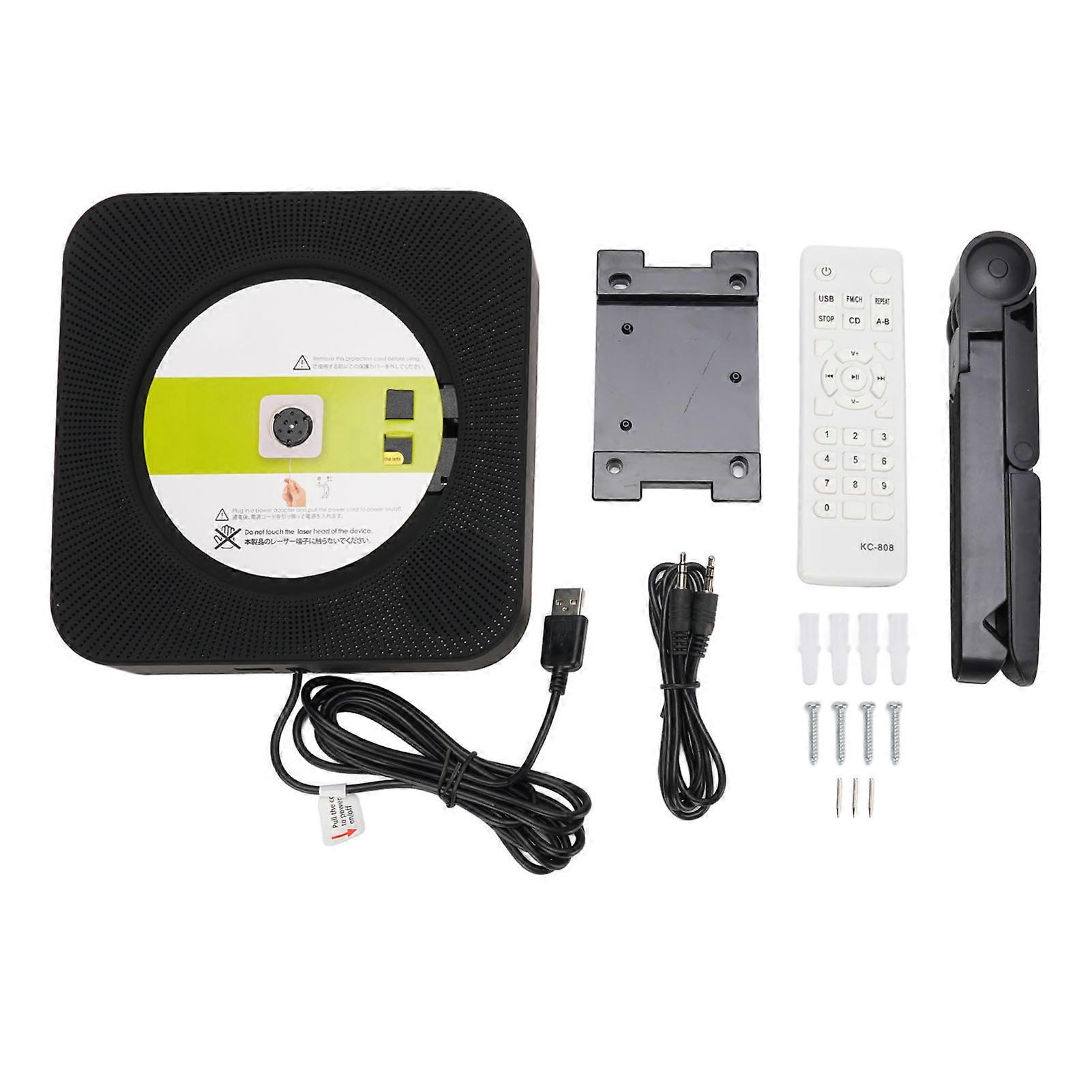 CD Player with Bluetooth, HiFi Speakers, Timer, USB, SD, AUX for Home and Party Use