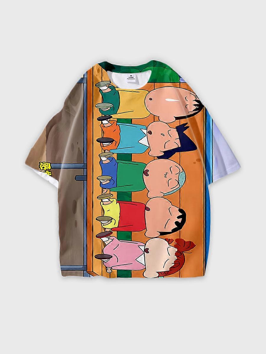 T-shirt round neck Pattern loose short sleeve JW150