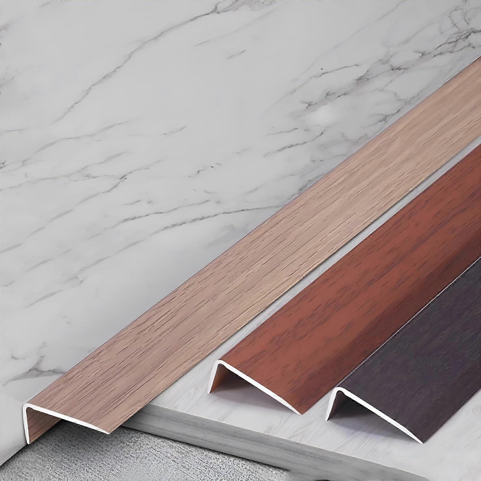 Stair Nosing Profile, Floor Strip, Pack of 2, 90 cm, Durable Transition Profile, Sapele