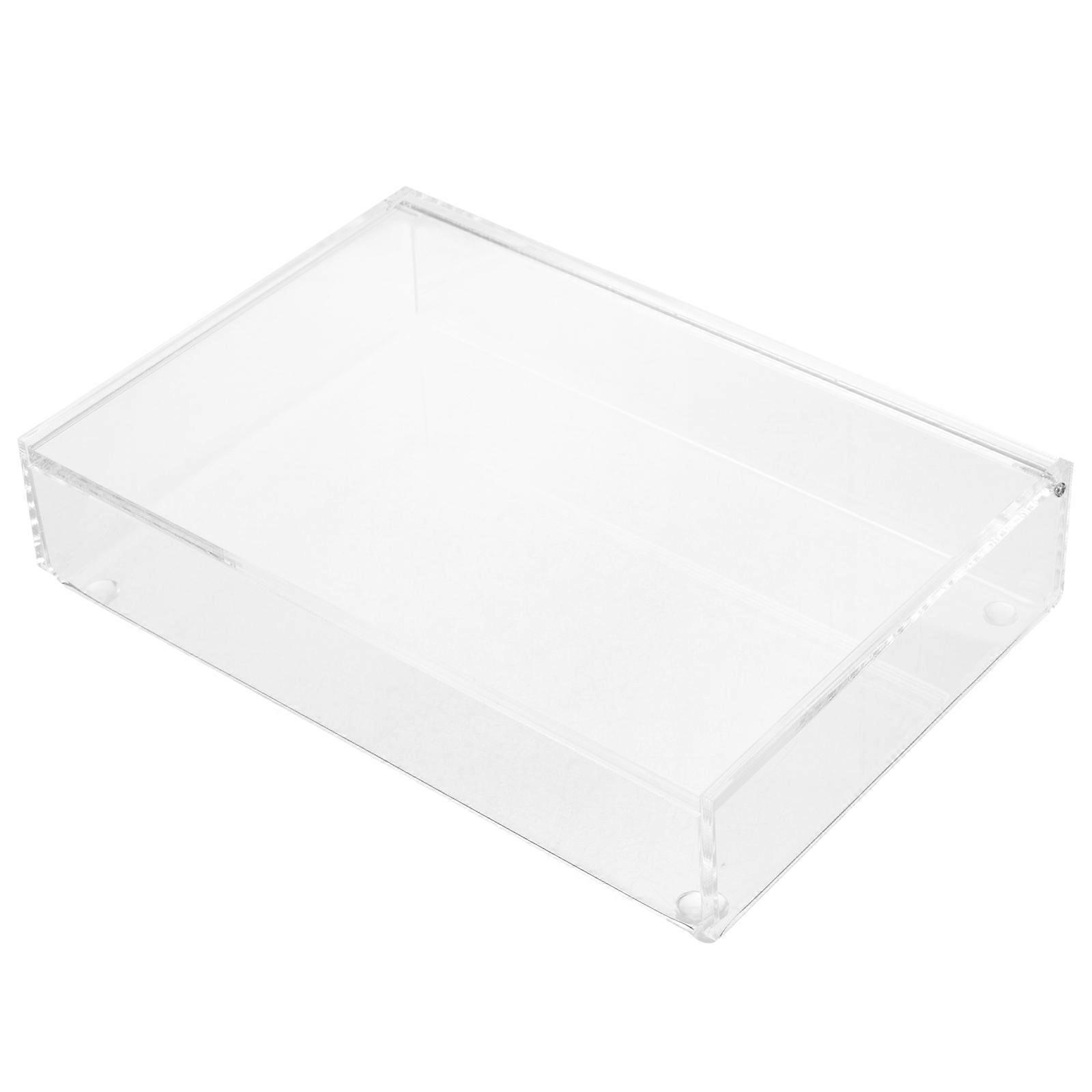 形見のためのふたアクリル収納ケース付き透明容器ジュエリー装身具文房具19.7x13.4x4.7cm組織1パック