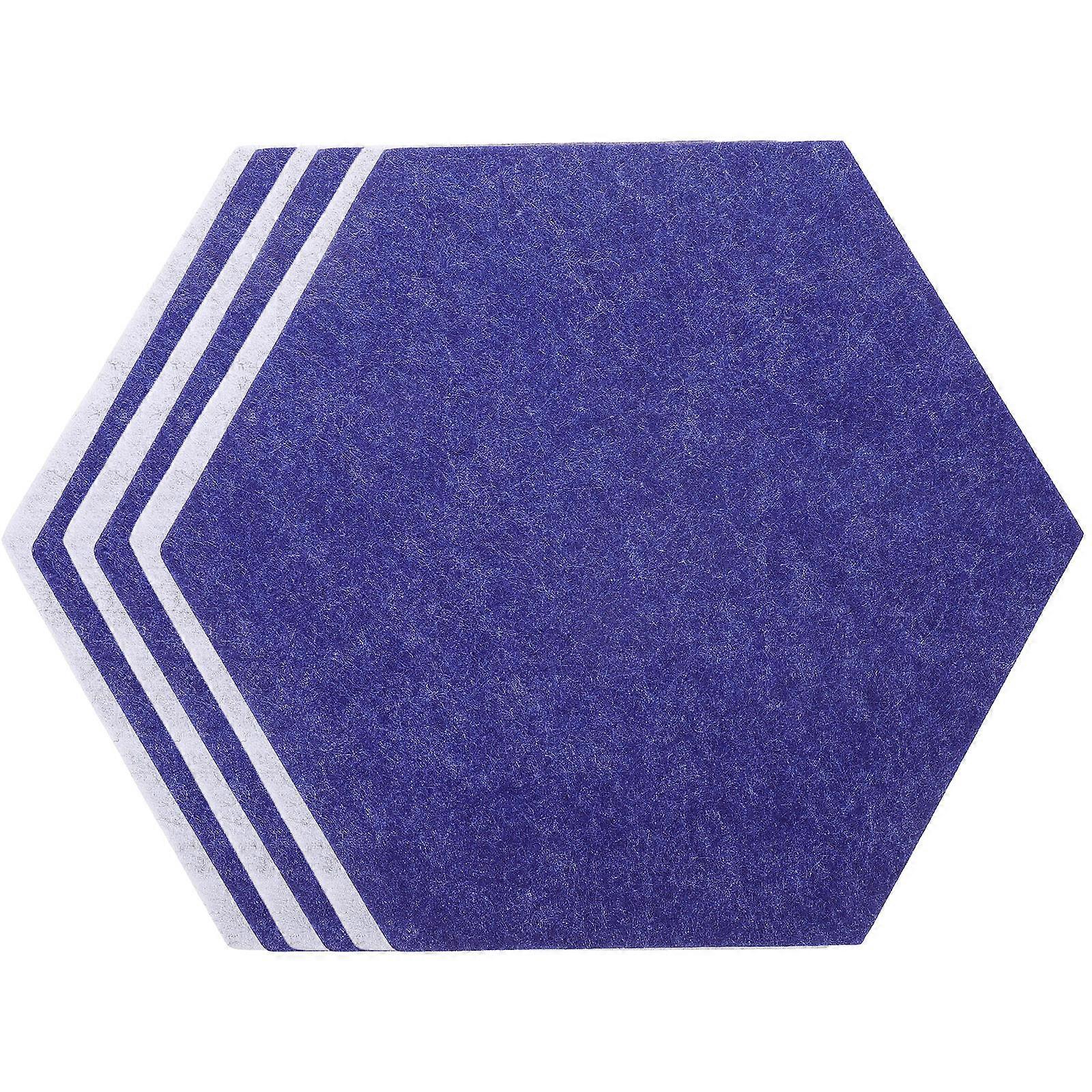6pcs Hexagonal Felt Bulletin Board with Cork Board for Wall Adhesive Fabric Boards for Memos, Notes, and Decorative Display