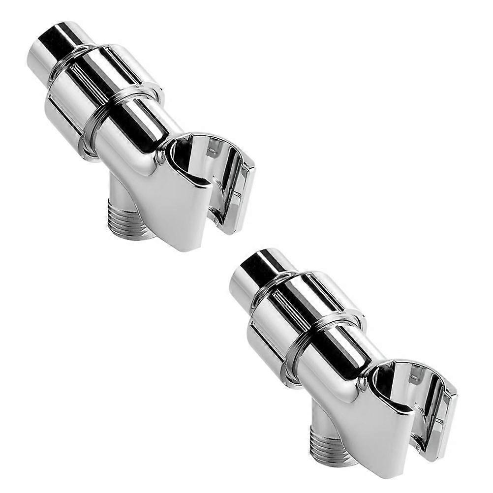 Shower Head Holder Made of ABS Material in Silver Color for Storage Use with Good Stability 2 Pieces