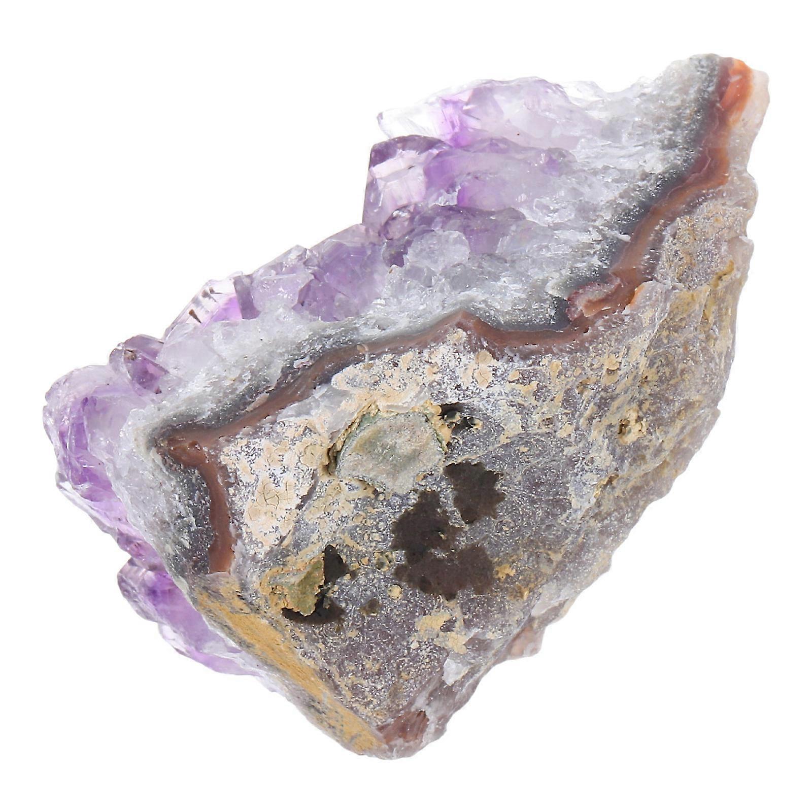 Natural Amethyst Crystal Cluster Ornament Handmade Decorative Craft for Home, Desktop & Floral Arrangements, Unique Gift for Family & Friends