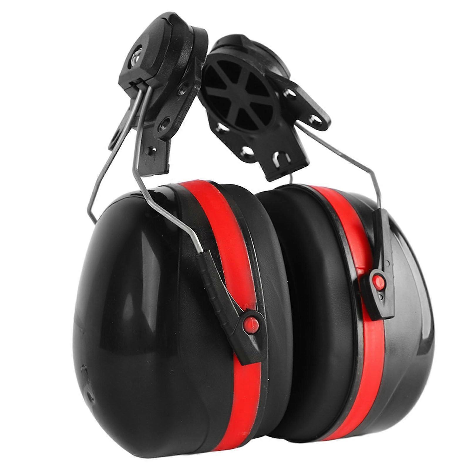 2pcs Hard Hat Attachment Ear Muffs Noise Reduction Adjustable Angle Safety Helmet Ear Protectors with Rotatable Buckle for Construction Work