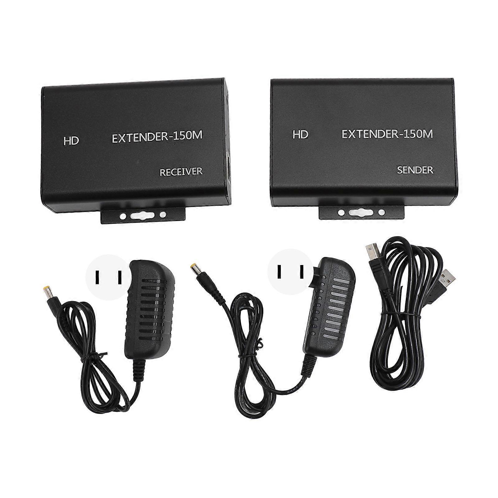 150m HD KVM Extender - 1080P 60Hz Over Cat5e/6, USB, HD Multimedia Interface, US Plug