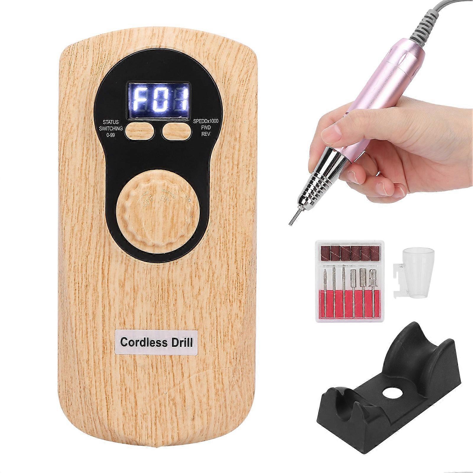 Portable Electric Nail Drill Machine Rechargeable Pedicure Drill Device Manicure Grinder Tools