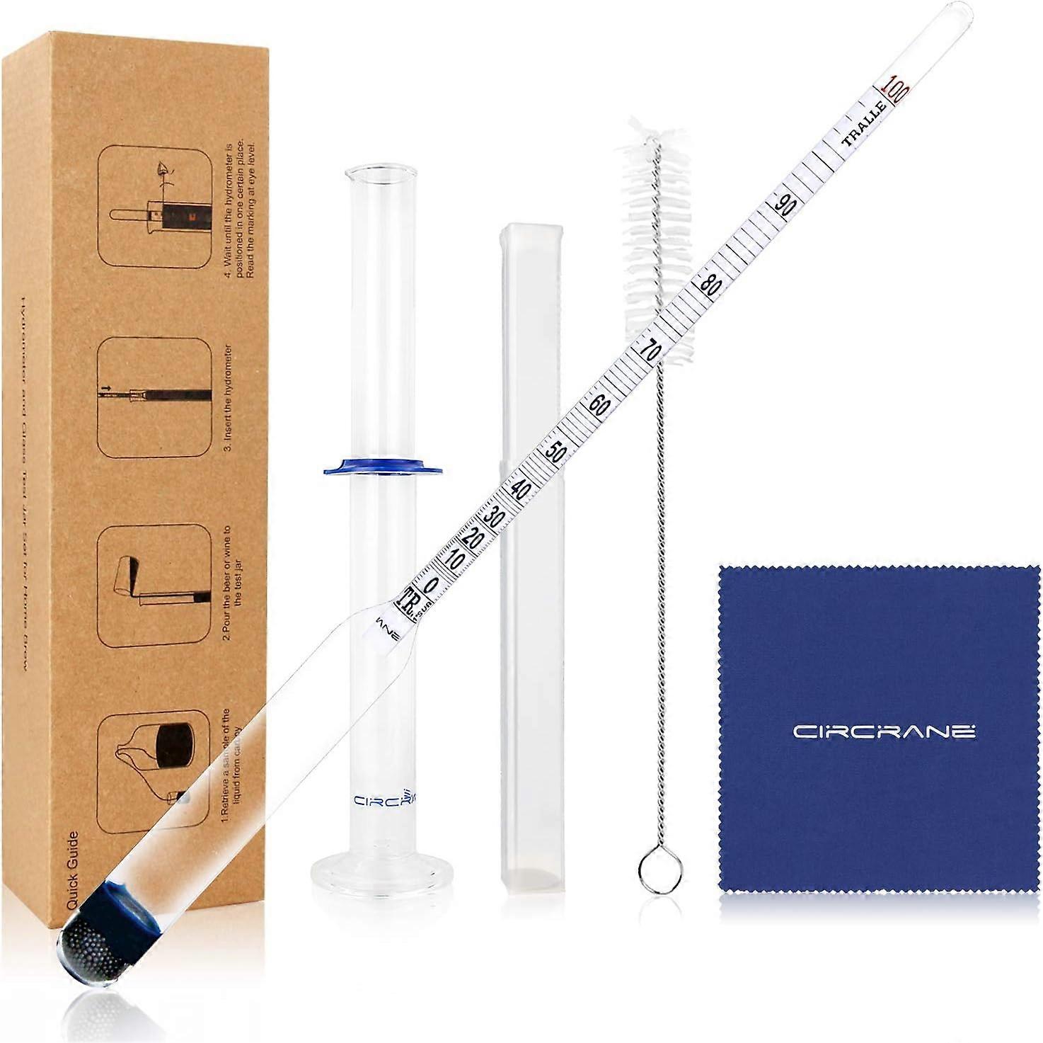 0-200 Proof & Tralle Alkohol Aräometer mit Glas Testglas