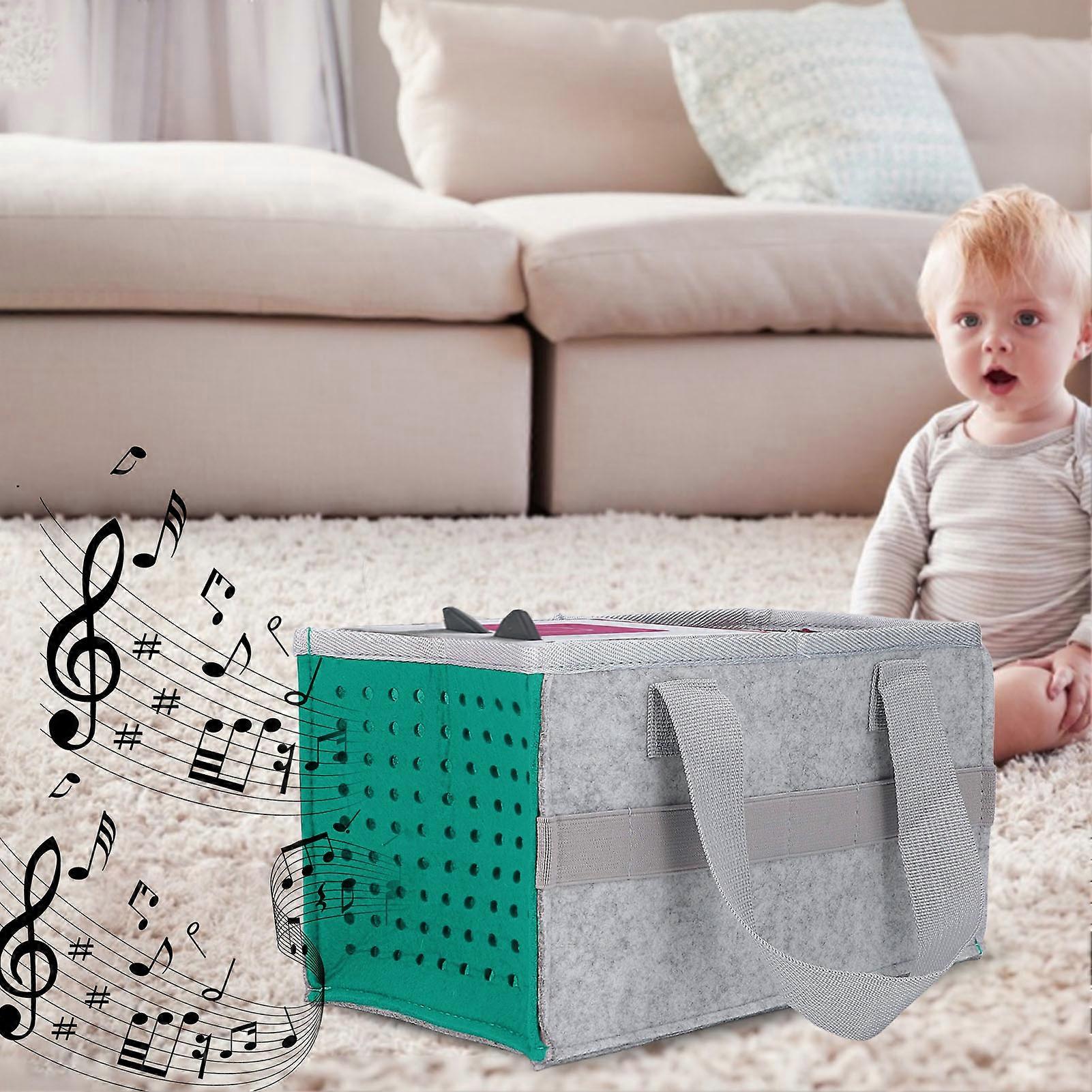 Portable Carrying Storage Bag Extra Space Felt Cloth Case for Toniebox Player Starter Set Lake Blue 