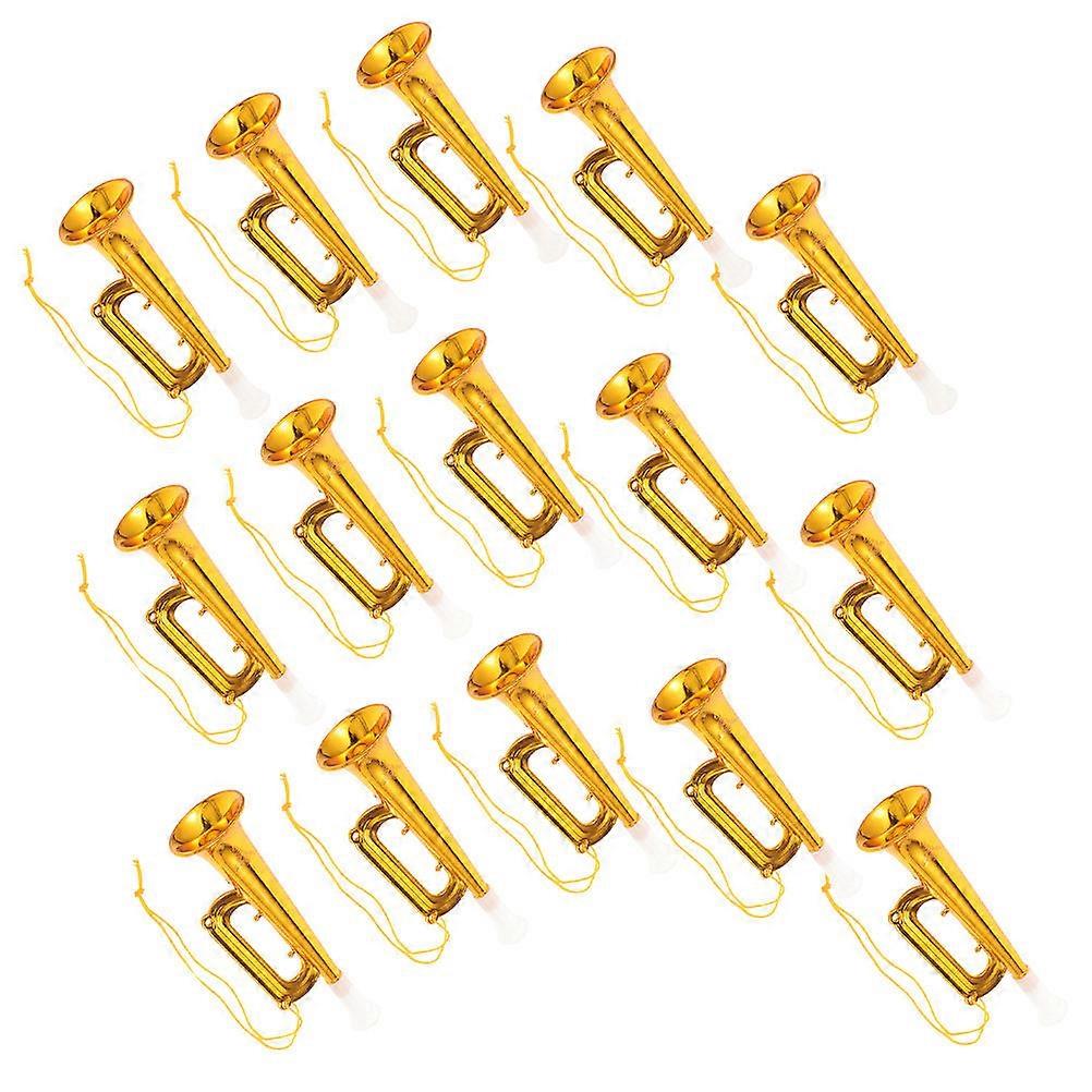 Plastic Trumpet Noise Makers Set of 15 – Loud Clear Sound Party Favors for Birthdays Graduations Concerts and Sports Events Cheer Props