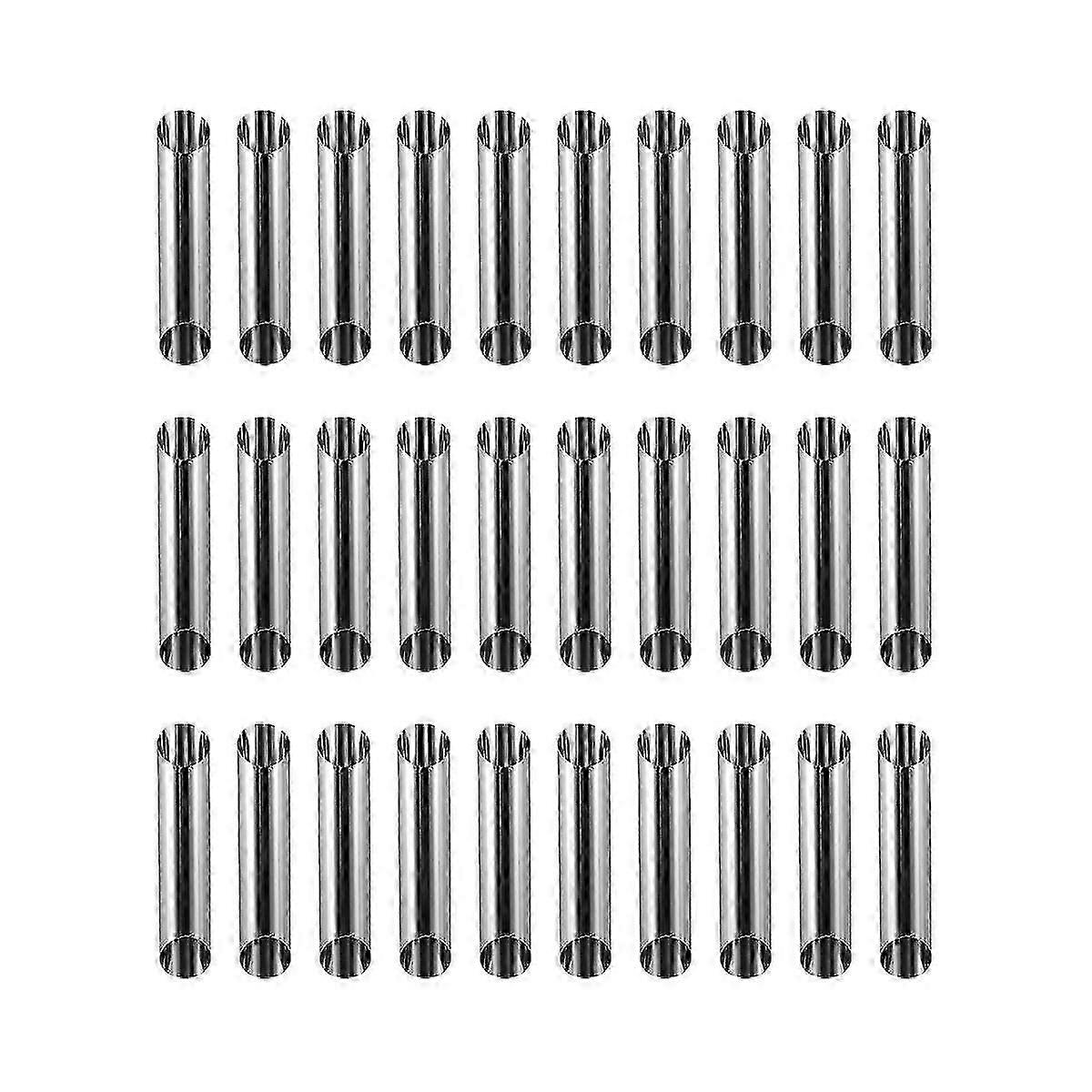 Moules à pâtisserie antiadhésifs 30pcs tubes de cannoli en acier inoxydable
