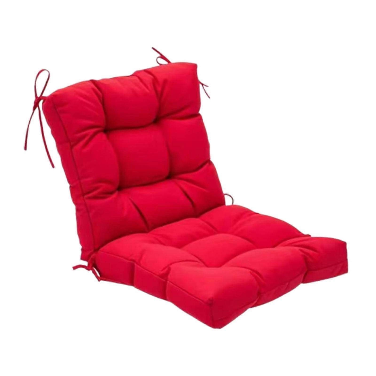 Chair Seat Cushion Thick Soft Polyester Back Support Solid Color Mat Rocking