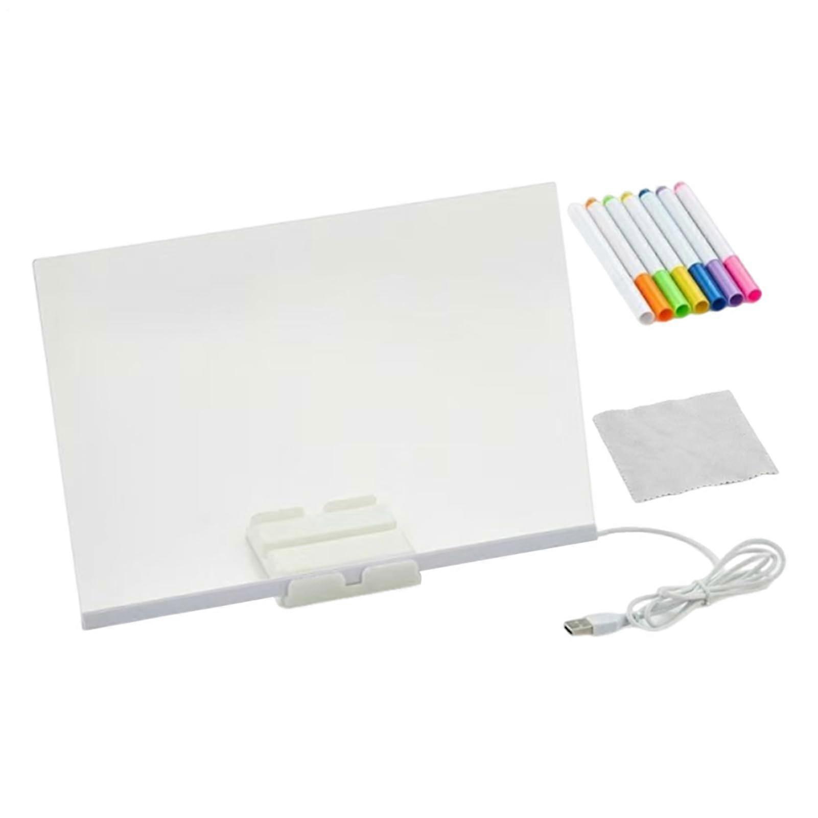 LED Zeichenbrett Kids LED Drawing Board Erasable Notepad Surface Portable For Preschool, Travel And School