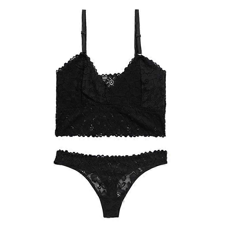 CINOON Women's Lace Bralette and Thong Set