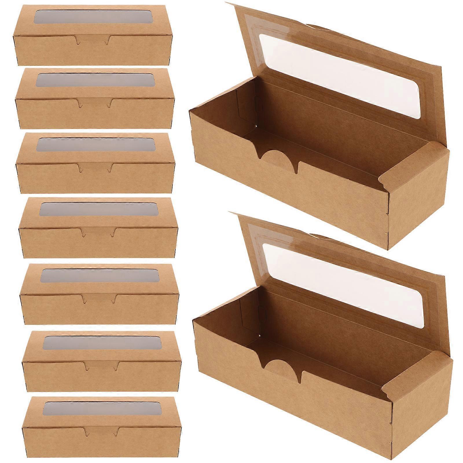 Baking Dessert Boxes Baking Dessert Boxes for Storage Use 12Pcs Khaki Paper Packaging