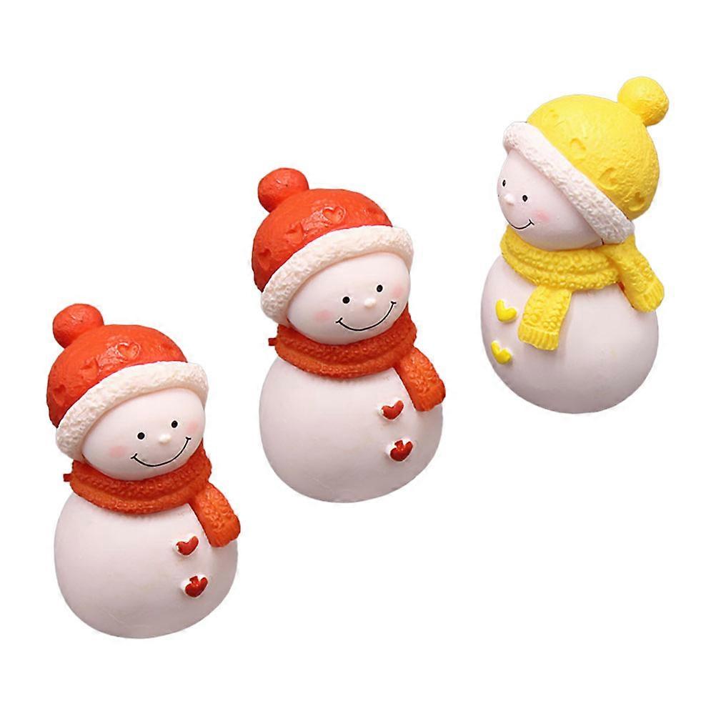Mini Figures Snowman Table Decorations Christmas Party Random Style Decoration 3Set
