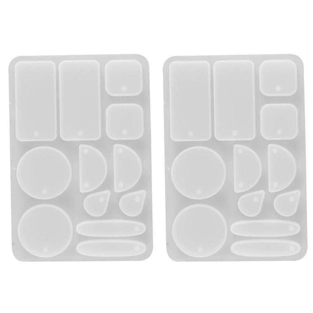 2Pcs Silicone Earring Mold Eardrop Casting Mould DIY Crystal Epoxy Jewelry Mold