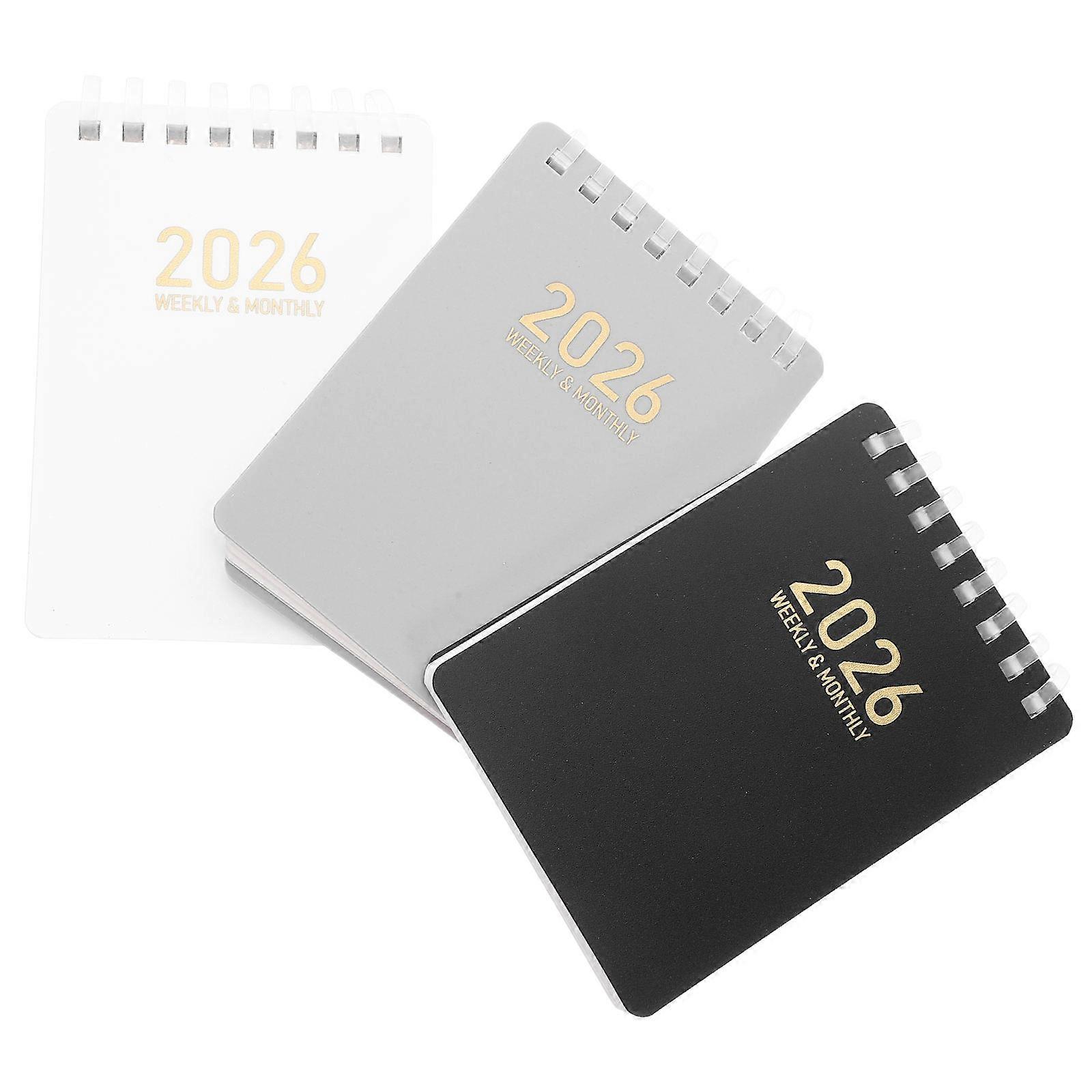 3pcs Spiral Planner Notebook with Protective Cover Pocket   Daily Planner for Work, School, and Personal Use   Coil Bound, Smooth Page Turning