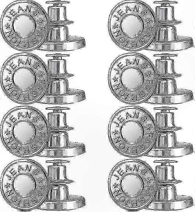 8-Pack No-Sew Snap Buttons for Quick Fabric Fixes